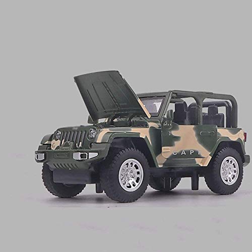 Zhangl Sound and Light Alloy Car Model Can Open The Door Police Car Toy Car Metal Anti-Fall Children's Toy Car Simulation Siren Sound Off-Road Vehicle Children's Toy Gift (Color : Camouflage)