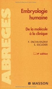 Couverture du livre de Embryologie humaine: MOLECULE CLINIQ.