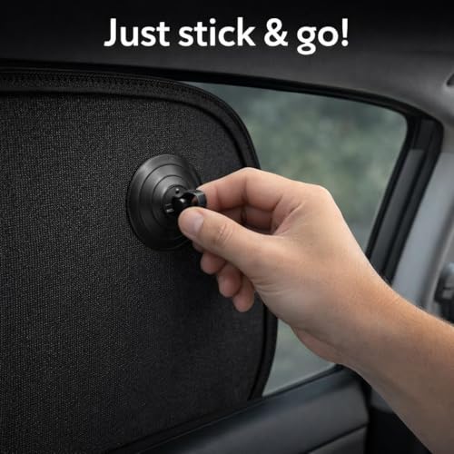 Image of AutokraftZ 𝗨𝗻𝗶𝘃𝗲𝗿𝘀𝗮𝗹 Car Window Sun Shade Protector for Heat Reduction 𝗣𝗔𝗖𝗞 𝗼𝗳 𝟲 with Suction Cup Easy to Use | Car Glass Cover for Sunlight | Shield & Blinds with 𝗘𝘅𝘁𝗿𝗮 𝗗𝗮𝗿𝗸