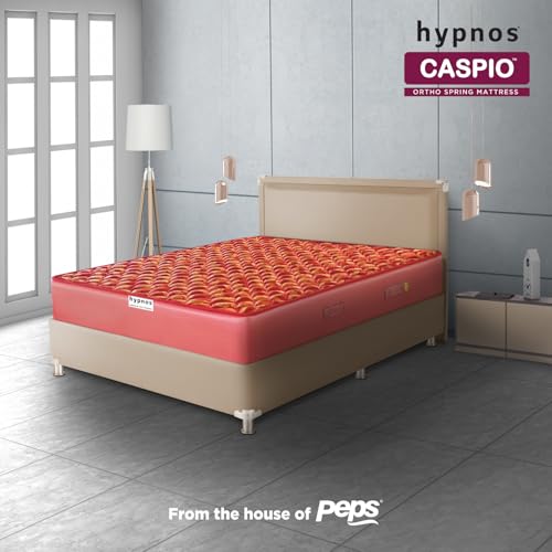 Image of Hypnos Caspio Ortho 10 Inch Medium Firm Queen Size Bonnell Spring Mattress Maroon (78X66X10)