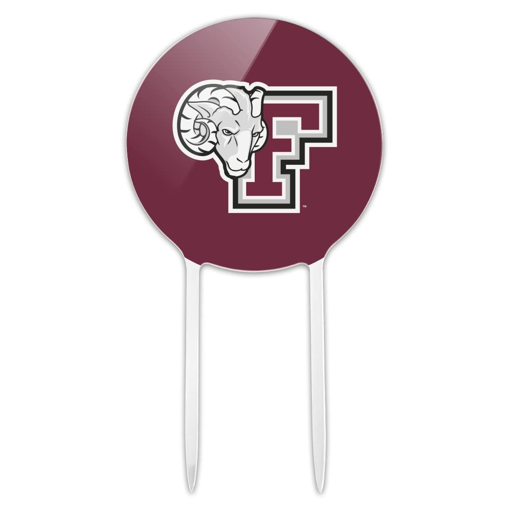 Acrylic Fordham University Primary Logo Cake Topper Party Decoration for Wedding Anniversary Birthday Graduation