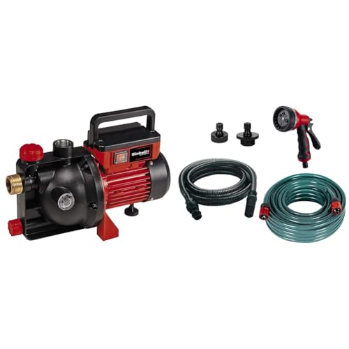 Einhell Gartenpumpe GC-GP 6040 ECO (600 W, max. 3.6 bar, 4000 L/h Fördermenge, Wassereinfüllöffnung /-ablassschraube, inkl. 5-tlg. Zubehör-Set)