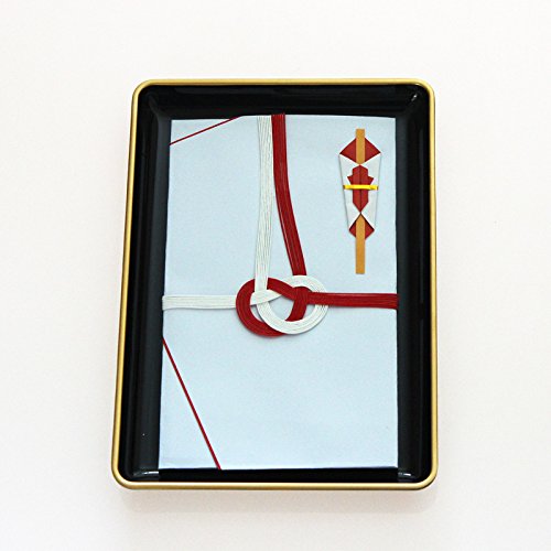 Amazon｜藤代工芸 切手盆 名刺盆（黒無地・金縁付き） (PC 7寸（金