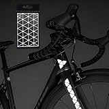 JOOTUEPO 48 piezas pegatinas para bicicletas, pegatinas bicicleta, pegatinas casco moto, Impermeable y Alta Visibilidad adhesivos reflectantes anticolisión, para bicicletas/cascos/coches