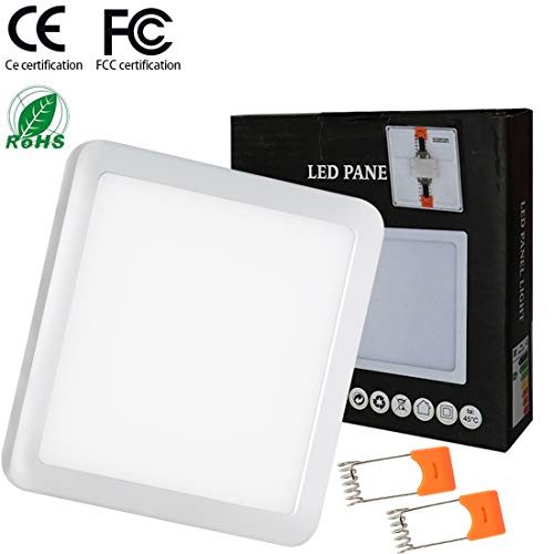 Preisvergleich Produktbild LED Panel Ultraslim Einbauleuchte Quadratisch Neutrales Licht 15W 4000K Deckenstrahler Einbauleuchte LED Deckenlampe Einbauspots für zu Hause [Energieklasse A+]