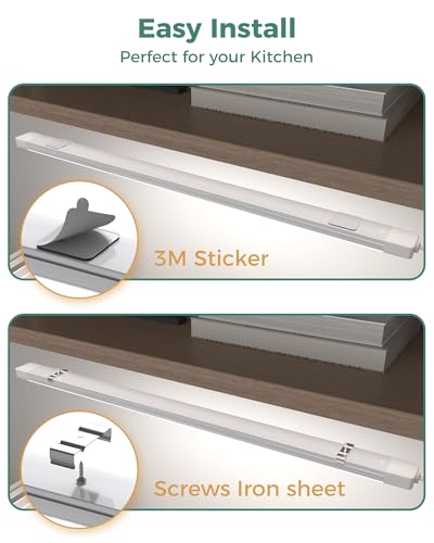 Image of ASOKO 25 inch Under Cabinet LED Lights Plug in Workbench Light 1000LM 6000K