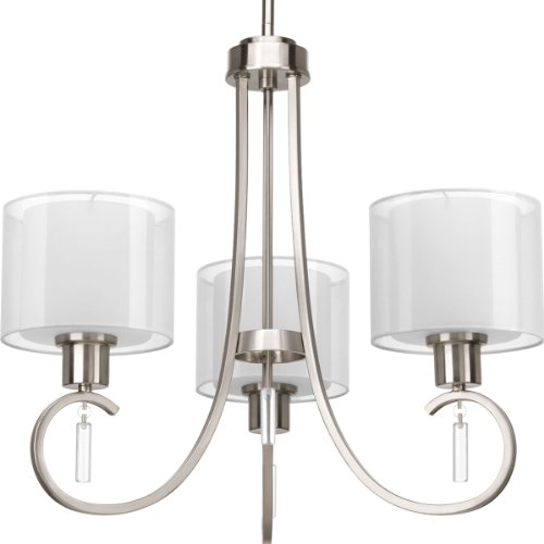 Progress Lighting P5047-20 Invite 4-Lt. Pendant (20") with White silk mylar shade
