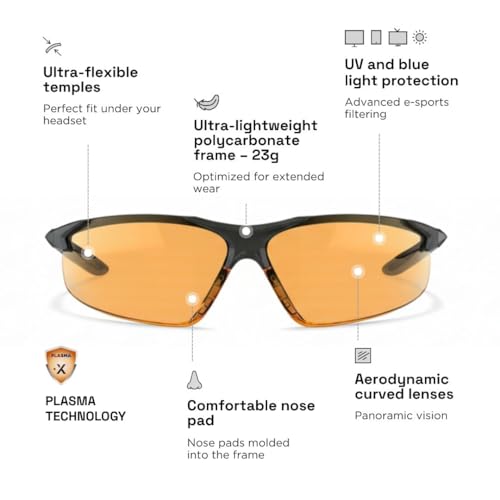Image of Horus X • Blue Light Glasses Men Women | Blue Light Blocking Glasses for Screen Anti-Fatigue Eye Migraine | Proxima eSport