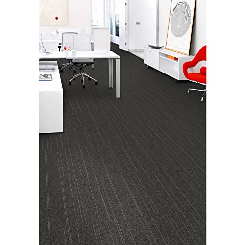 Image of Mohawk Basics 24 inch x 24 inch Berber (Loop pile), 0.07 inch Pile Height, Carpet Tile, PET Fiber, Smoke Color, (24 Tiles), (96 sqft /carton)