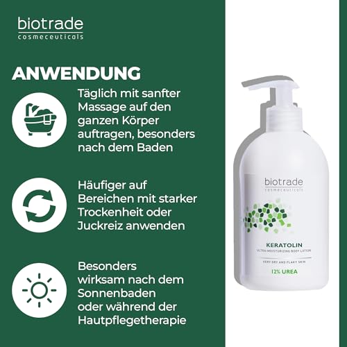 Bodylotion mit 12% Urea von Biotrade Keratolin für trockene Haut