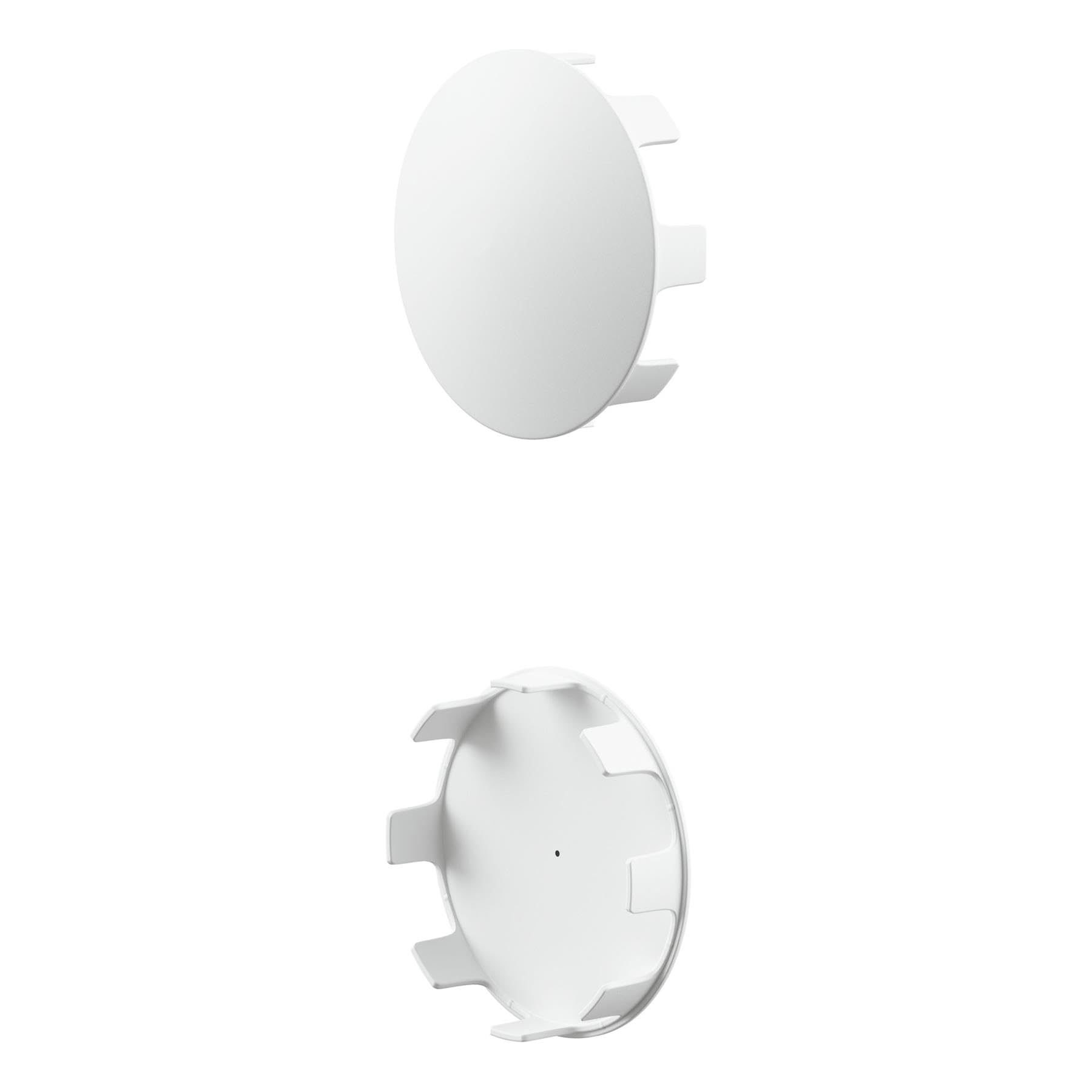 Rothley Matt White Stair Handrail Shallow Cap - 40mm Diameter - 2 Pack