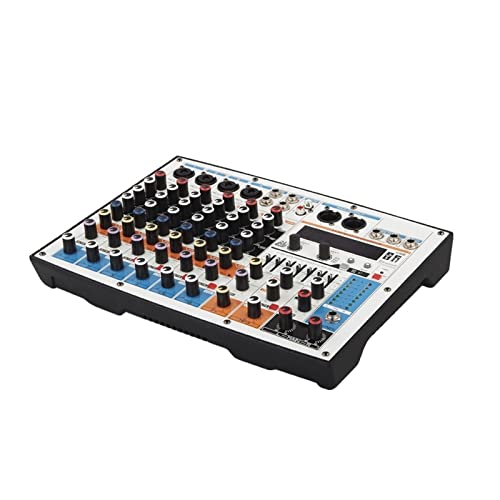 Mezclador controlador de DJ Consola de sonido mezcladora Phantom Power de 8 canales y 48 V con...
