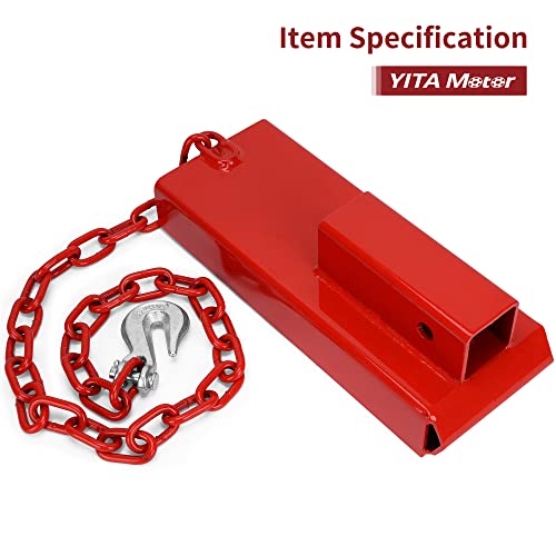 Yitamotor 2" Forklift Trailer Hitch Receiver Attachment Towing Pallet Forks Adapter Hitch With Safety Chain #TOP6