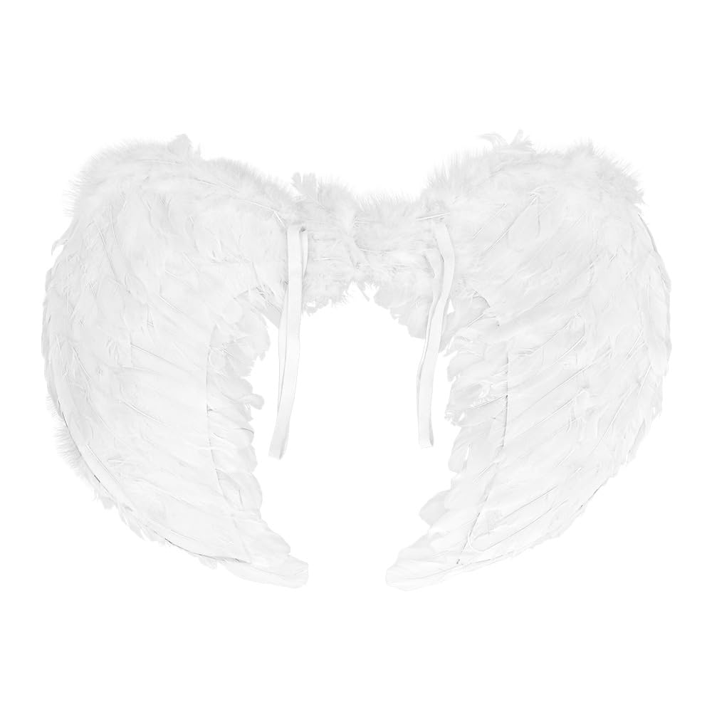 Boland - Wings for Angel Costumes Accessory for Fancy Dress or Theme Party Fancy Dress Costumes, Christmas, White - Image 3