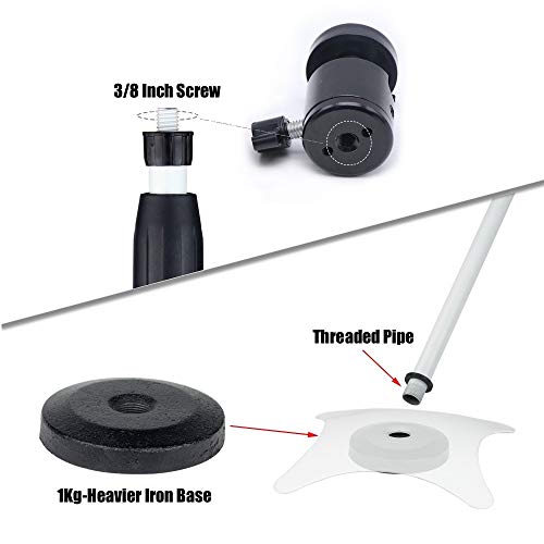 Projector Tripod Stand Drsn Portable Tripod Adjustable Height 27\" to 49\" 360°Swivel Pivot Ball Head Floor Stand Holder for Small Camera Webcam Microphone Projector GoPro