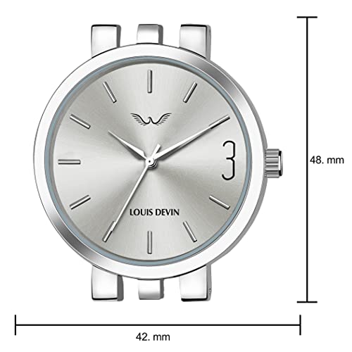 Image of LOUIS DEVIN Men's Analog Wrist Watch with Stainless Steel Chain