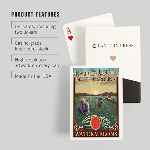Lantern Press Naipes de Póker Hampton County, 52 cartas miniatura 3