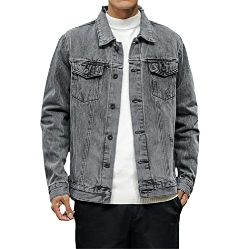 Veste en jean pour homme gris XL idéale pour vos sorties moto