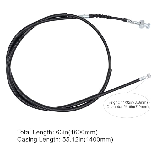 Image of 63 inch Mini Bike Rear Drum Brake Cable Line for Coleman Trail CT200U CT200U-EX BT200X Baja Heat Warrior Hensim Massimo MB165 MB200 196cc 212cc 6.5 Hp Yerf Dog ATV Scooter Dirt Bike