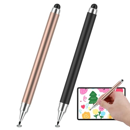 Stylus Capacitivo Universal para Tablet 2 en 1 y Smartphone, Compatible con iPad, Samsung, Huawei y Otros Dispositivos, Punta Disco y de Silicona