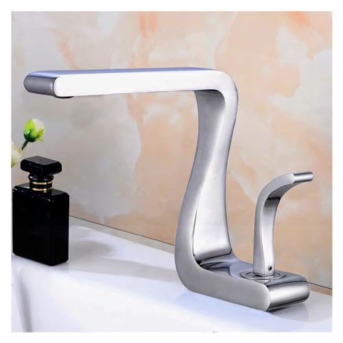 Grifo de lavabo de latón que elimina fugas en agua fría y caliente