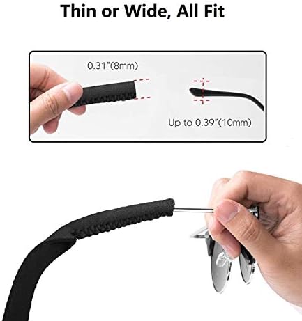 kuou 6 Pieces Sports Sunglasses Strap, Stretchy Floating Glasses Strap Neoprene Eyewear Retainer Eyeglass Strap for Men Women Kids