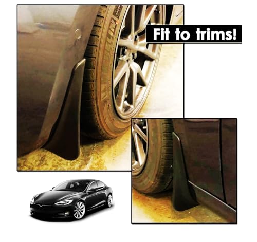 Garde-boue haut de gamme Tesla Model S 2012-2019 bavettes sur mesure - 4