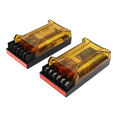 Asixxsix Filtre Passif 2 Voies pour Haut-Parleur Audio de Voiture, Filtre Passif 2 Voies avec Protection Contre Les surintensités, Filtre Universel pour Tweeter Audio de Voiture