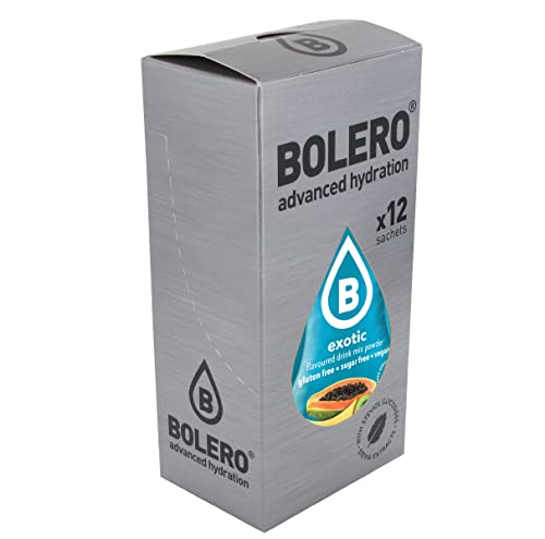 BOLERO â€“ Exotic Flavored, Sugar Free and Low Calorie Powdered Drink Mix, Makes 16oz for Strong Flavor or 32oz for Mild Flavor, 36 Small Sachet Singles-To-Go - Europe's Favorite Drink Mix