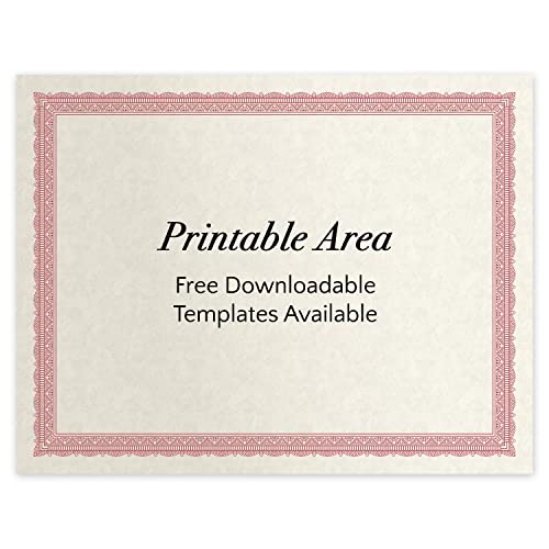 The Gallery Collection, 50 Count, Certificates With Pre-Printed Traditional Borders (11 X 8.5) – Burgundy #TOP2