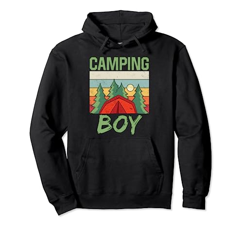 Camping Boy Campsite Campfire Camper Sudadera con Capucha