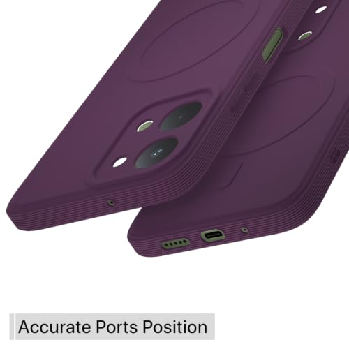 Image of Pikkme Back Cover for Vivo T5x / Vivo Y51 Pro /iQOO Z11x 5G Soft Matte Silicone Mag-Safe Design (Mag-Safe Not Support) Camera Protection | Slim Fit Bumper Cover (Purple)