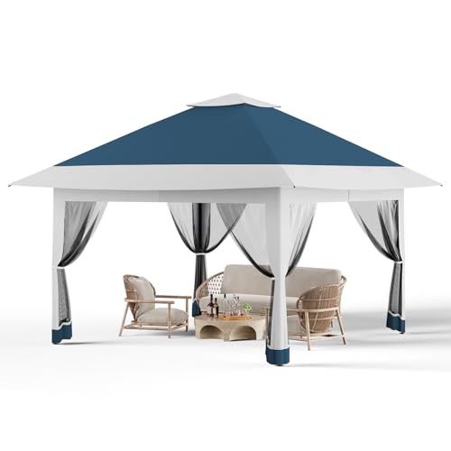 12x12 Pop Up Gazebo Outdoor Canopy Tent, Outdoor Gazebo with