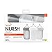 Boon Nursh Reusable Silicone Pouch Baby Bottles - Medium Flow Nipple - Silicone Baby Bottle Pouch and Nipple - Baby Feeding Essentials - Gray - 3-6 Months - 3 Count - 8 Ounce