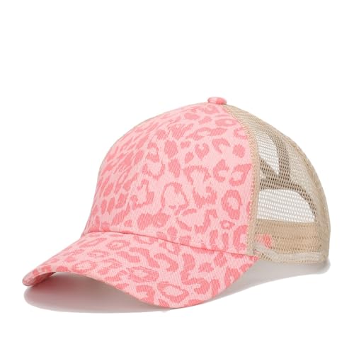 Chapeau en maille rose ajustable pour se protéger du soleil en été