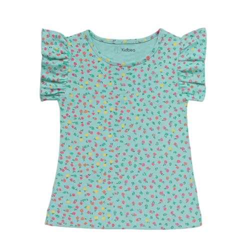 Image of Kidbea Girls' Cotton Dresses | Soft, Breathable Casual & Trendy Outfits for Kids | Sleeveless & Ruffle Sleeve Styles with Multiple Cute Prints