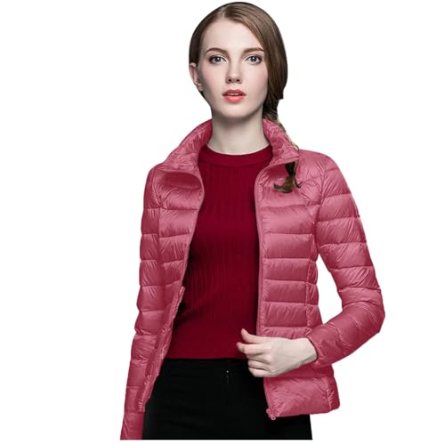 Parka d'hiver chaude femme rose veste courte coupe-vent XL