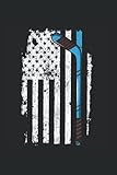 Notizbuch: Eishockeyschläger US amerikanische Flagge Notizbuch DIN A5 120 Seiten für Notizen Zeichnungen Formeln | Organizer Schreibheft Planer Tagebuch