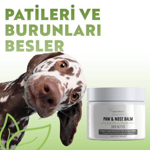 Greenwich Veganer Bio-Pfoten- und Nasenbalsam für Katzen und Hunde, Feuchtigkeits- und Rissreparaturcreme, natürlicher Schutz für trockene Pfoten und Nasen, Furry High-Fives, 50 ml