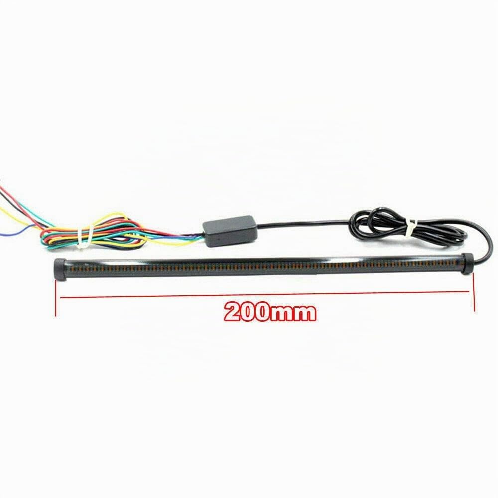 MACHSWON Feu arrière de moto, bande de voyant indicateur de clignotant LED étanche pour toute moto, longueur 20cm