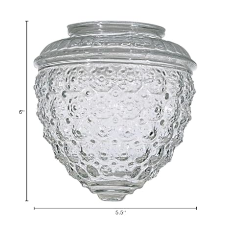 Image of Clear Pineapple Glass Shade - 3-1 /4-Inch Fitter Opening