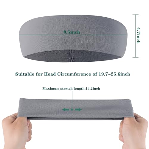 Image of DEMIL Mens Running Headband,1 Pack or 3Pack,Stretchy Moisture Wicking Workout Sweatband,for Football,Runing,Tennis,Cycling,Fitness Unisex Sports Hairband