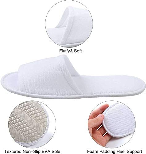 Doberyl Unisex-Adult Jackpro Comfort Doberyl White Black Disposable Terrytowels Slippers For Home Spa Party Guest Salons Hotels Hospitals Chappal Bedroom Sandal And Home (Free Size) (White,6) - Image 2 thumbnail