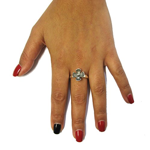 Bague en argent massif 925 Fleur Empress bague durable qui ne noircit pas - 4