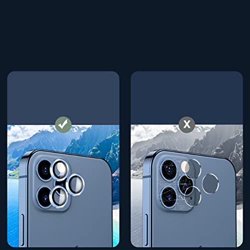 Protetor de Lente de Câmera de Vidro Temperado de Metal para Iphone 13 Pro Max, Alta Translucidez, P