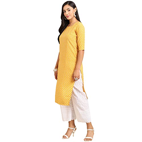 Image of Pinkmint Women's Crepe Digital Print Straight Kurta