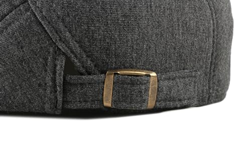 Image of Quanhaigou Men's Cotton Flat Ivy Gatsby Newsboy Driving Hat Adjustable Irish Cabbie Ivy Driving Hunting Cap