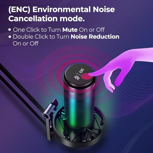 Image of BOYA K9 RGB USB Type C Microphone for YouTube | Gaming Set | Microphone for Recording | Gaming Mic for Pc | Condenser Mic with Desktop Stand Compatible with Windows and Mac Computers. (BOYA-K)