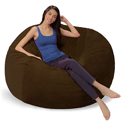 Comfy Sacks Memory Foam Bean Bag Chair, Brown Furry #TOP11