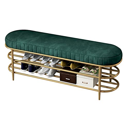 Tabouret à langer moderne et meuble à chaussures d'entrée avec banquette confortable à double niveau